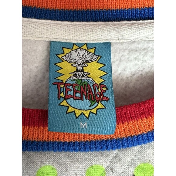 Blake Anderson Bored Teenager USA Neon Green Dot Board Gray Crewneck Sweater M - Picture 4 of 4